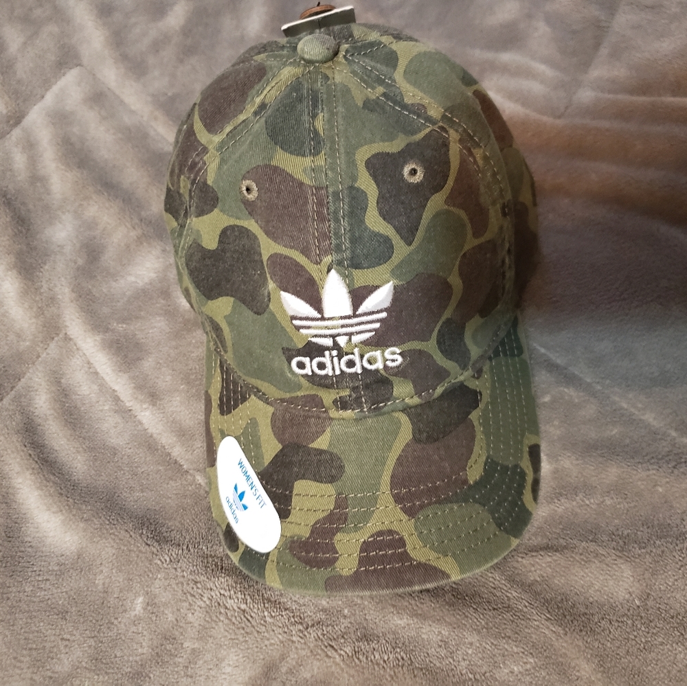 Adidas Camo Baseball Hat Womens NWT